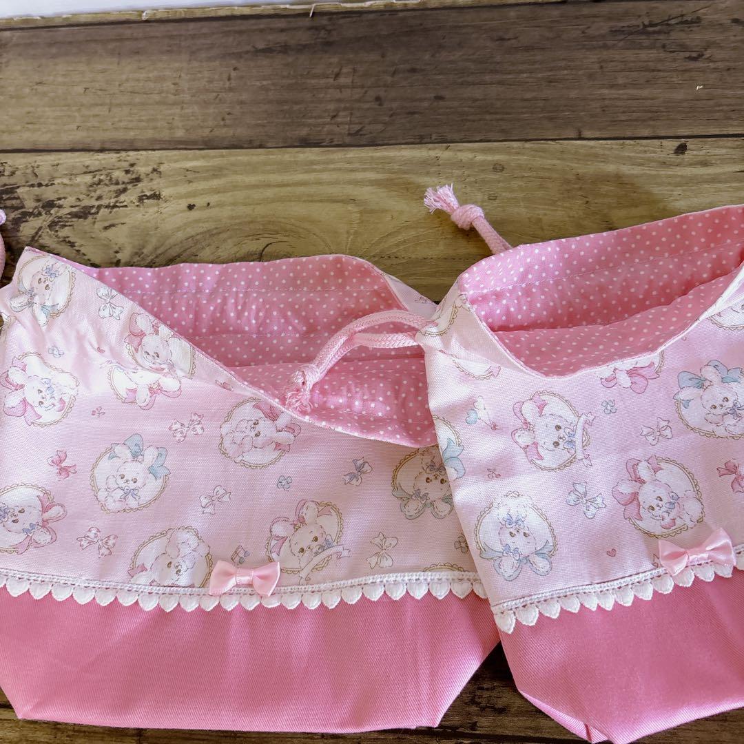 レッスンバッグ　体操服入れ　上履き入れ　お弁当セット☆うさぎ　入園入学セット