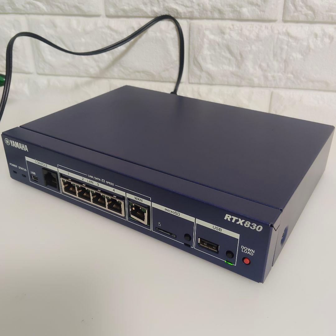 特価 YAMAHA RTX830 ギガアクセスVPNルーター 業務用 通電確認