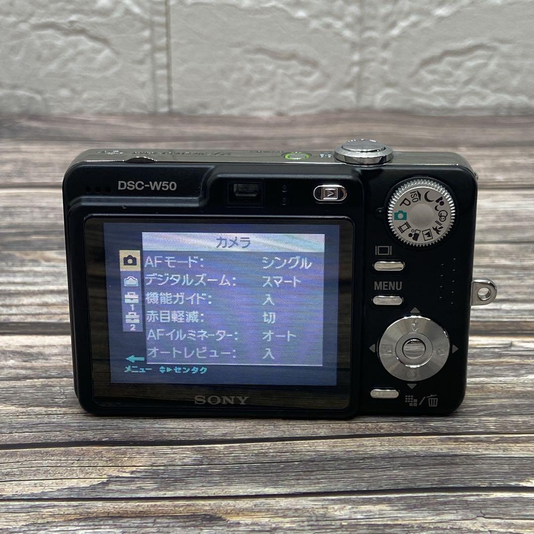 【動作確認済】SONY サイバーショット DSC-W50 デジタルカメラ 黒