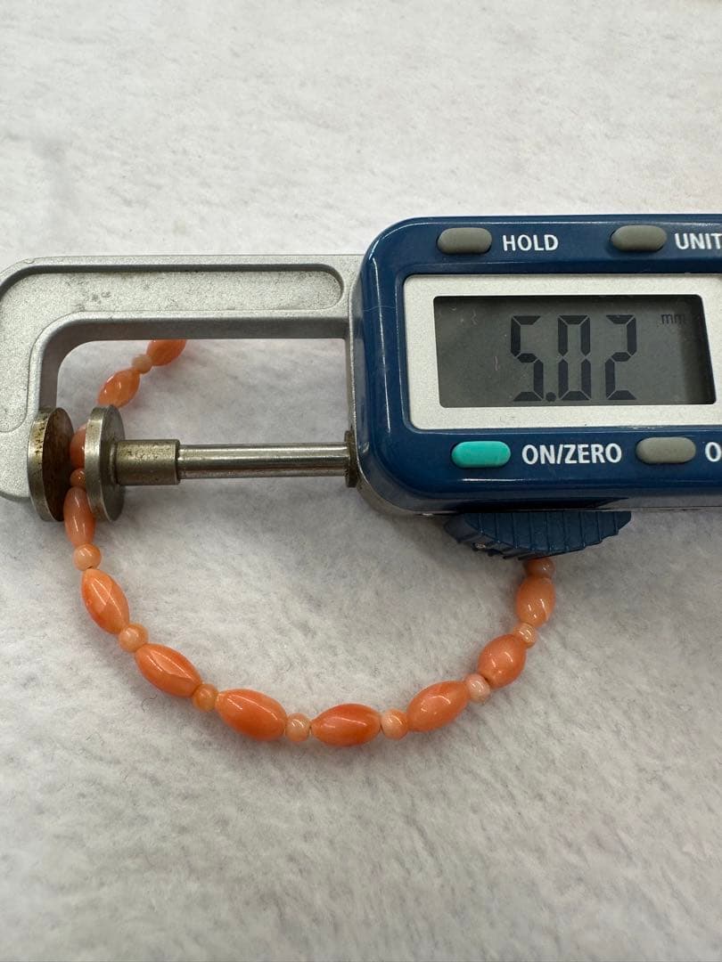 天然珊瑚プレスレッドと天然珊瑚リング2点セット　在庫処分