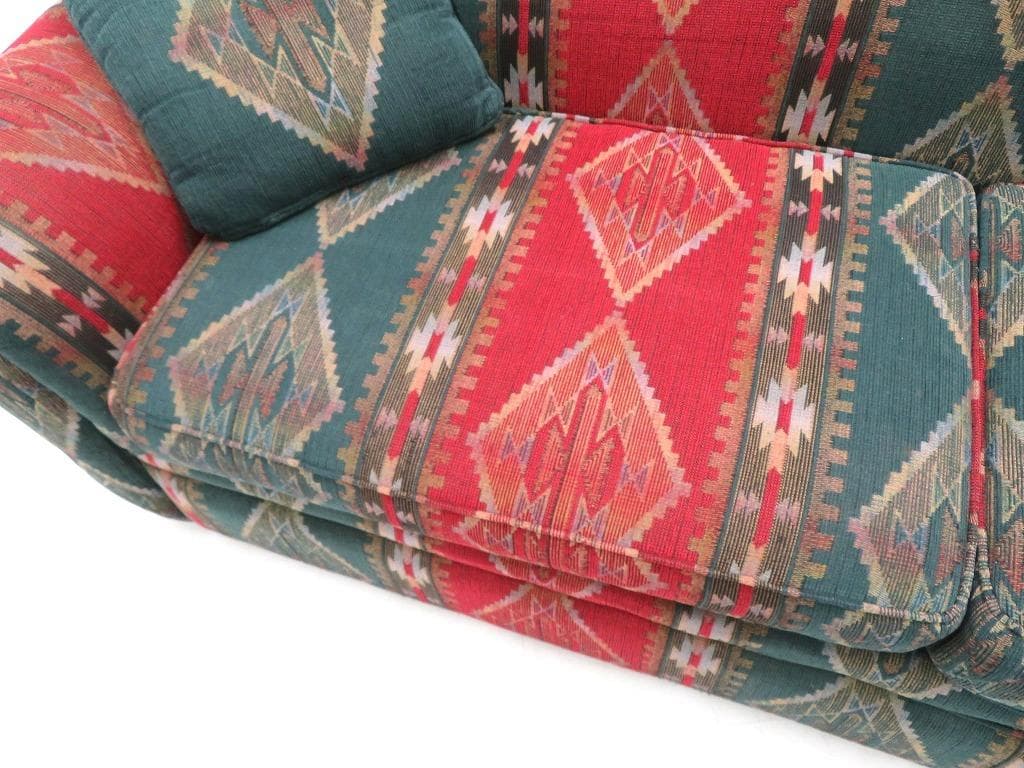展示品　シモンズ　3人掛けソファ　キリム柄オルテガ柄ネイティブ店舗什器高級