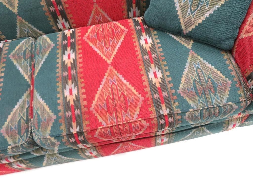 展示品　シモンズ　3人掛けソファ　キリム柄オルテガ柄ネイティブ店舗什器高級