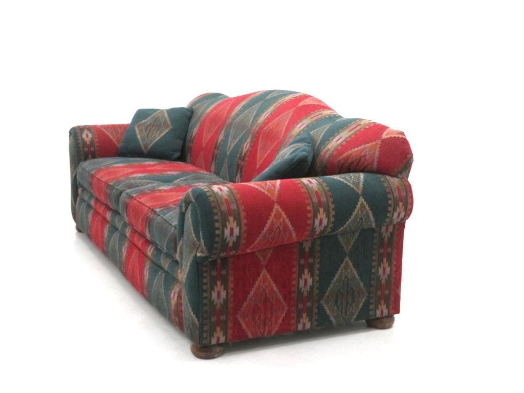 展示品　シモンズ　3人掛けソファ　キリム柄オルテガ柄ネイティブ店舗什器高級