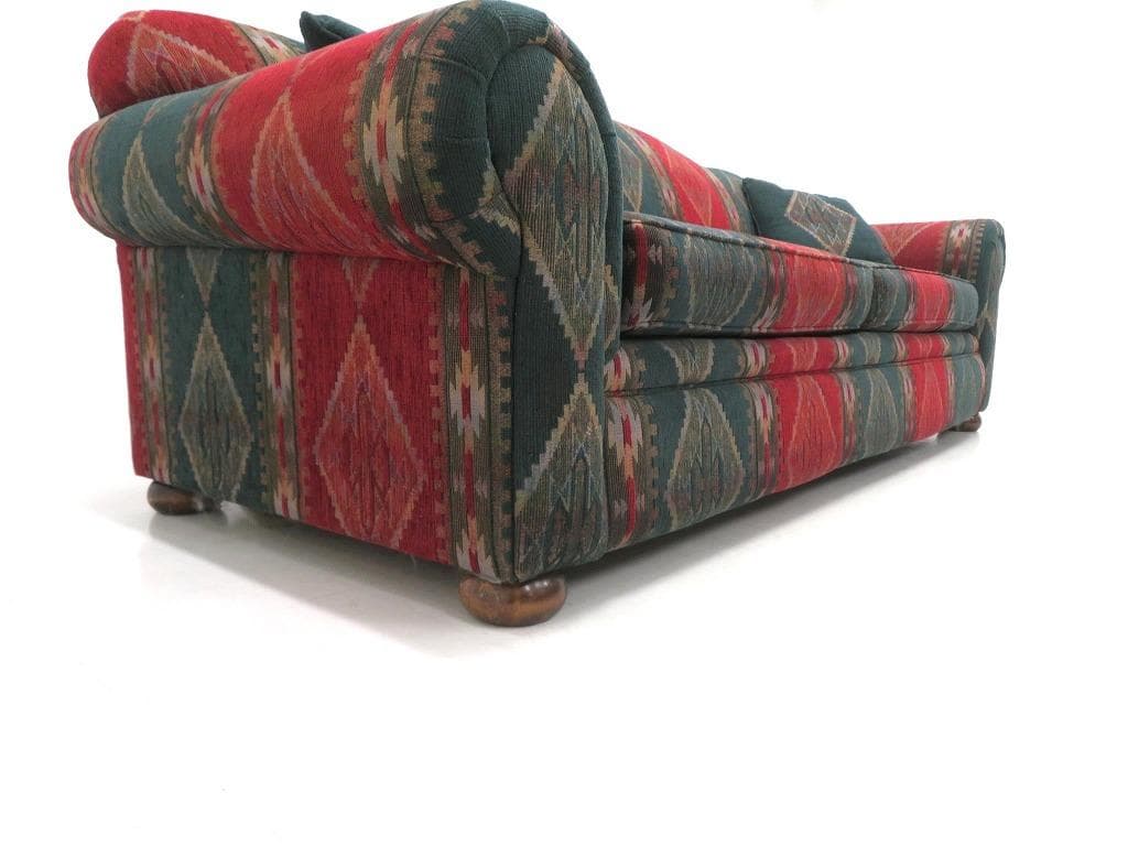 展示品　シモンズ　3人掛けソファ　キリム柄オルテガ柄ネイティブ店舗什器高級