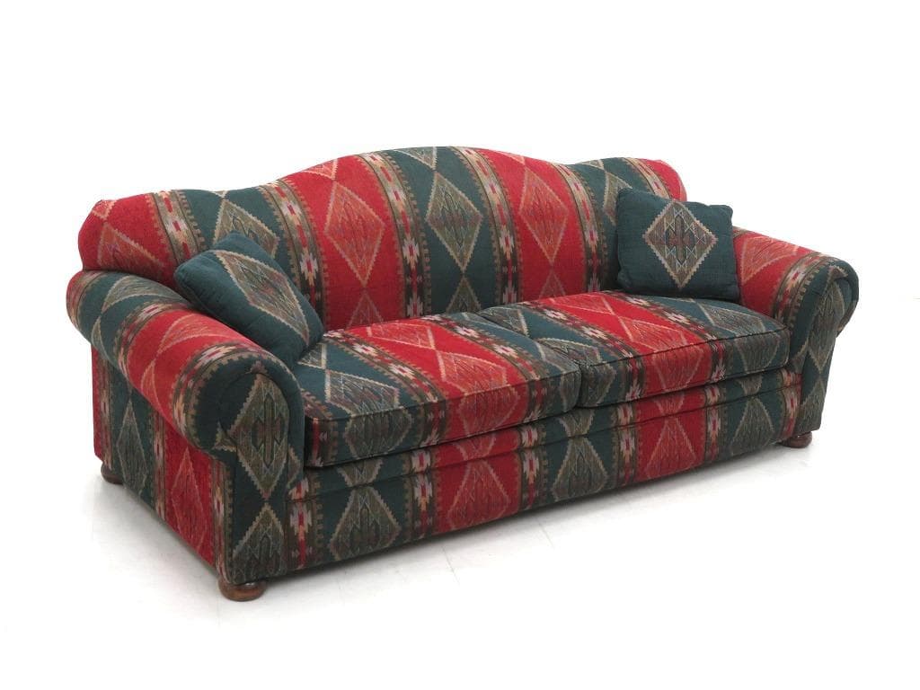 展示品　シモンズ　3人掛けソファ　キリム柄オルテガ柄ネイティブ店舗什器高級