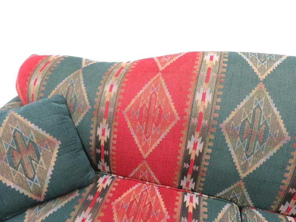 展示品　シモンズ　3人掛けソファ　キリム柄オルテガ柄ネイティブ店舗什器高級