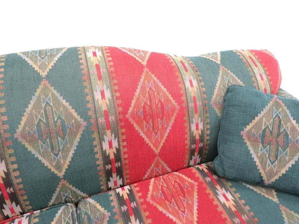 展示品　シモンズ　3人掛けソファ　キリム柄オルテガ柄ネイティブ店舗什器高級