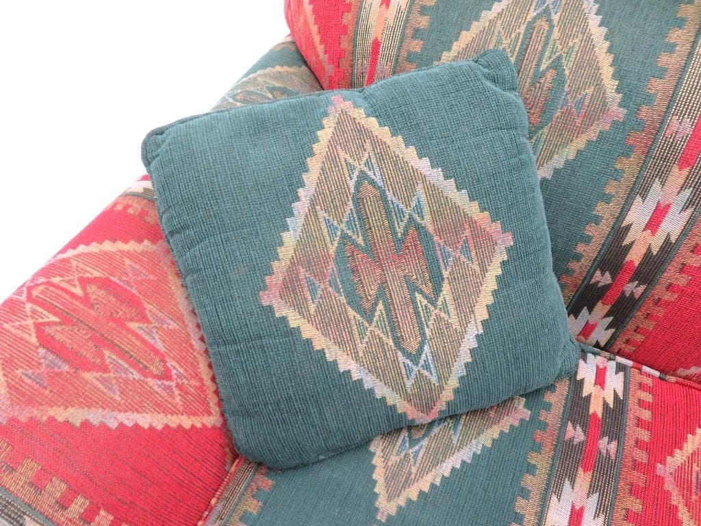 展示品　シモンズ　3人掛けソファ　キリム柄オルテガ柄ネイティブ店舗什器高級