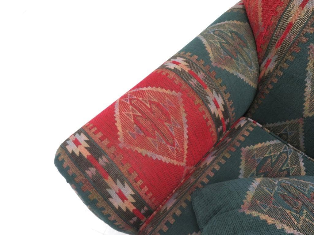 展示品　シモンズ　3人掛けソファ　キリム柄オルテガ柄ネイティブ店舗什器高級