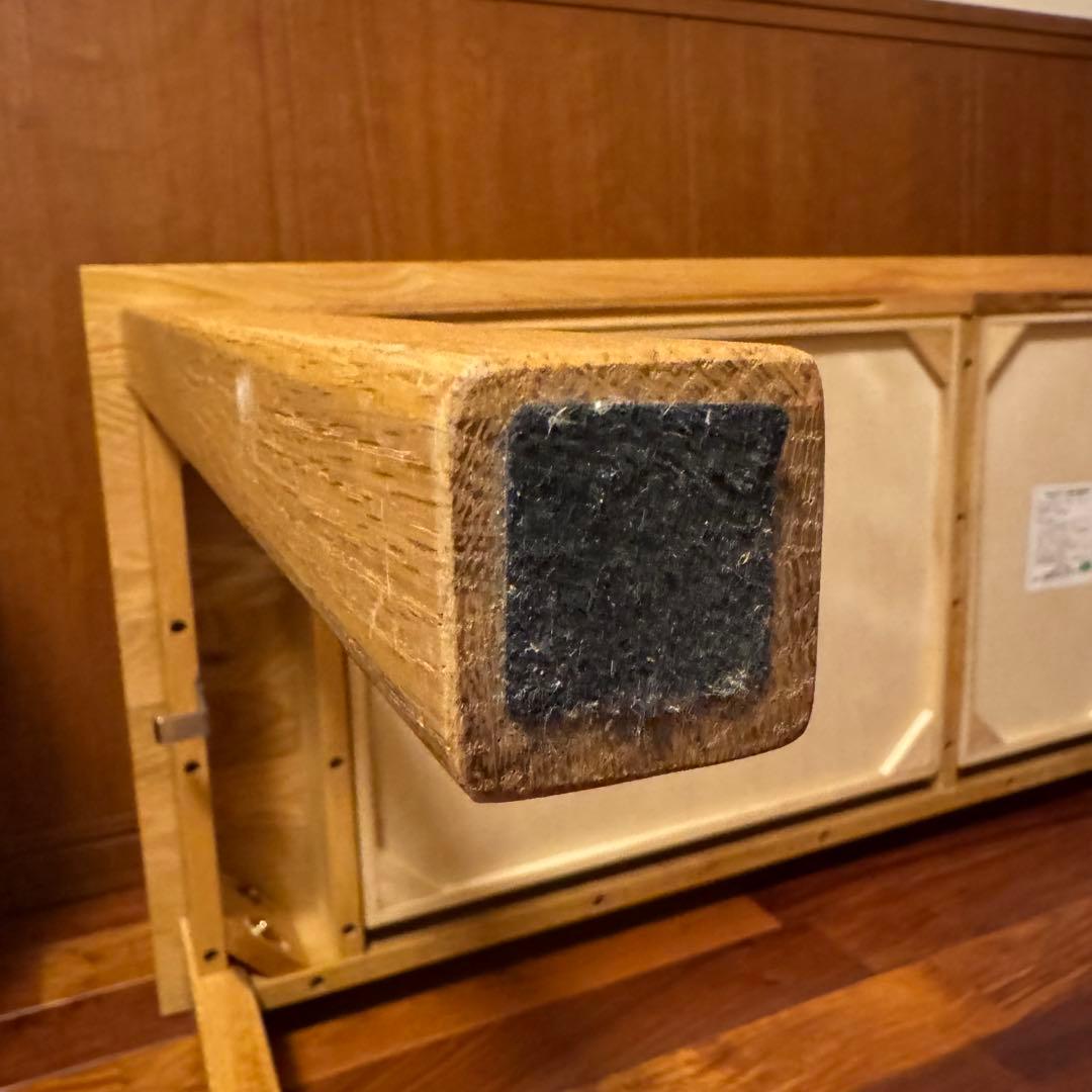 無印良品 無垢材 デスク 机 引出付 オーク材 完成品 送料込