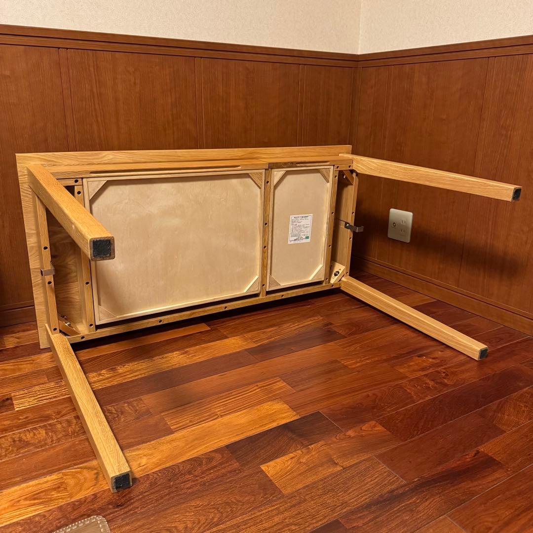 無印良品 無垢材 デスク 机 引出付 オーク材 完成品 送料込