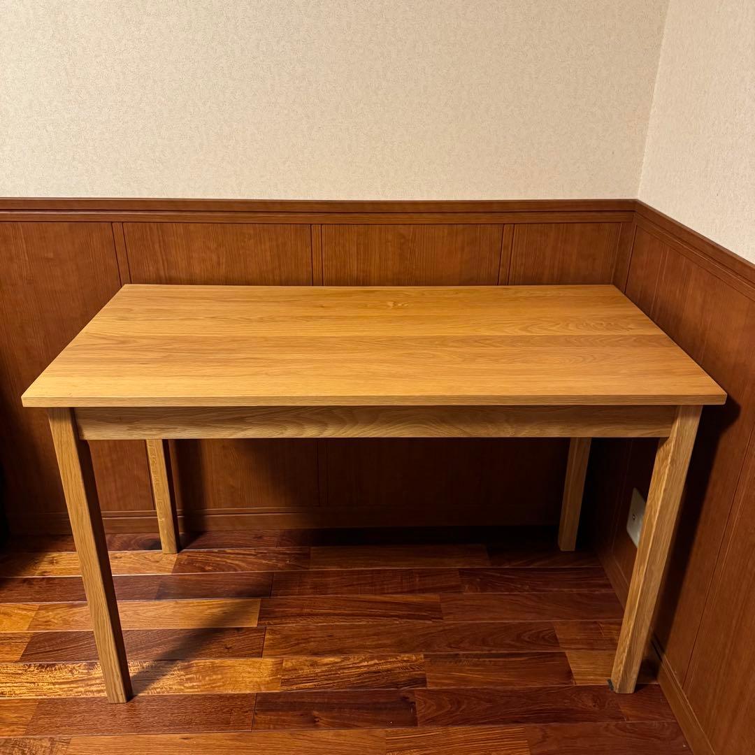 無印良品 無垢材 デスク 机 引出付 オーク材 完成品 送料込