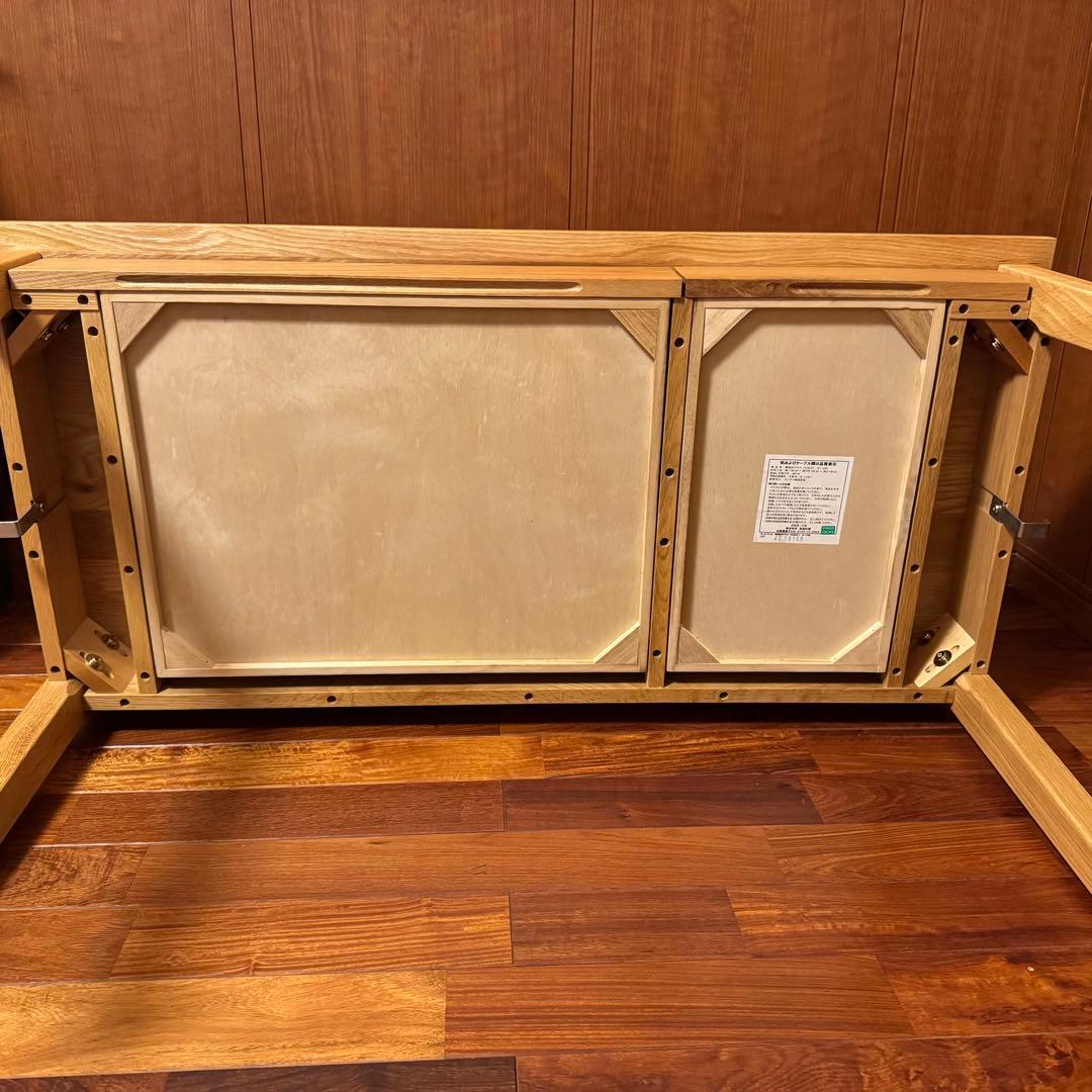 無印良品 無垢材 デスク 机 引出付 オーク材 完成品 送料込