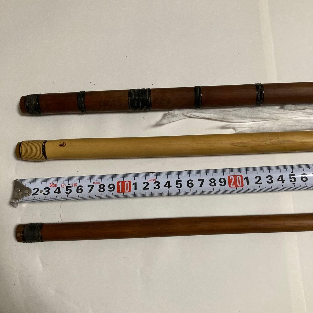 横笛　篠笛 竹製 6穴 約４０cm ３本セット