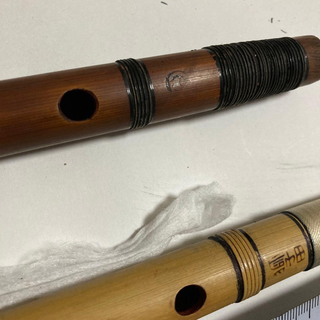 横笛　篠笛 竹製 6穴 約４０cm ３本セット