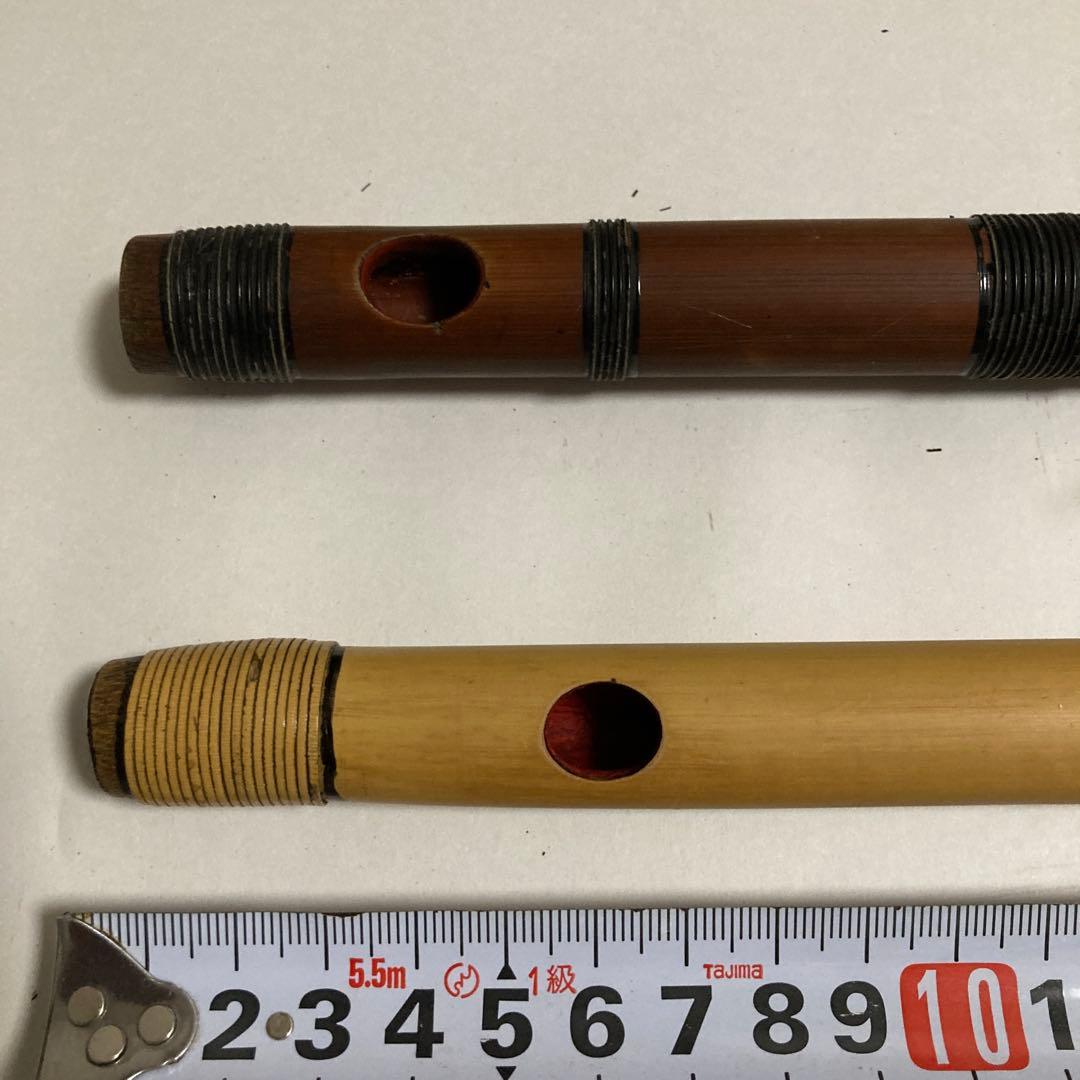 横笛　篠笛 竹製 6穴 約４０cm ３本セット