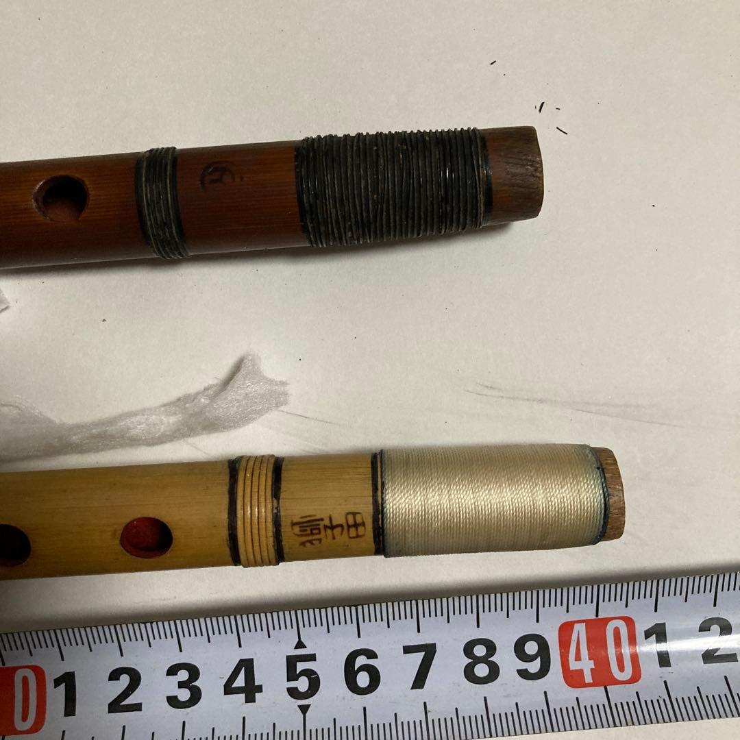 横笛　篠笛 竹製 6穴 約４０cm ３本セット