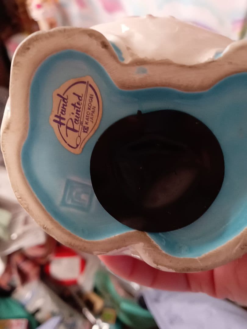 ぶたさん 貯金箱 昭和レトロ ブルー