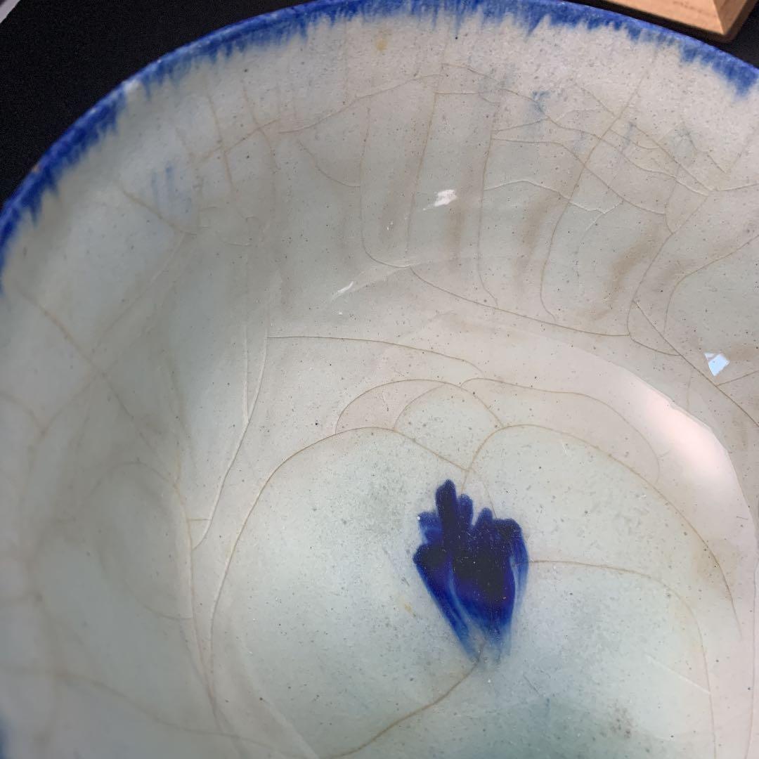 ペルシャ陶器  古陶　土器　彩文浅鉢　ペルシャ古陶 ラピスラズリ釉