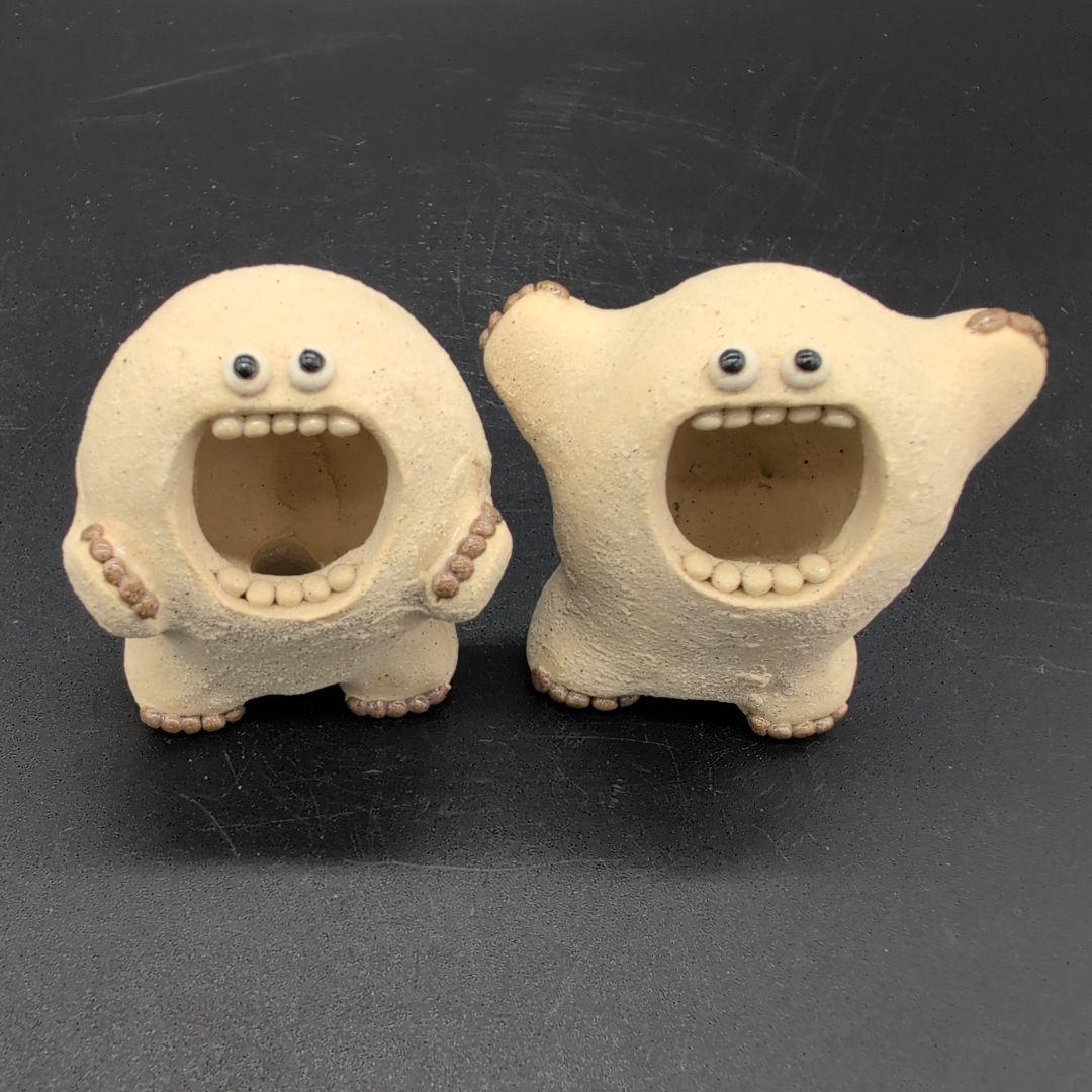 【新品未使用】癒し 雪男 (白) セット 陶器 美濃焼