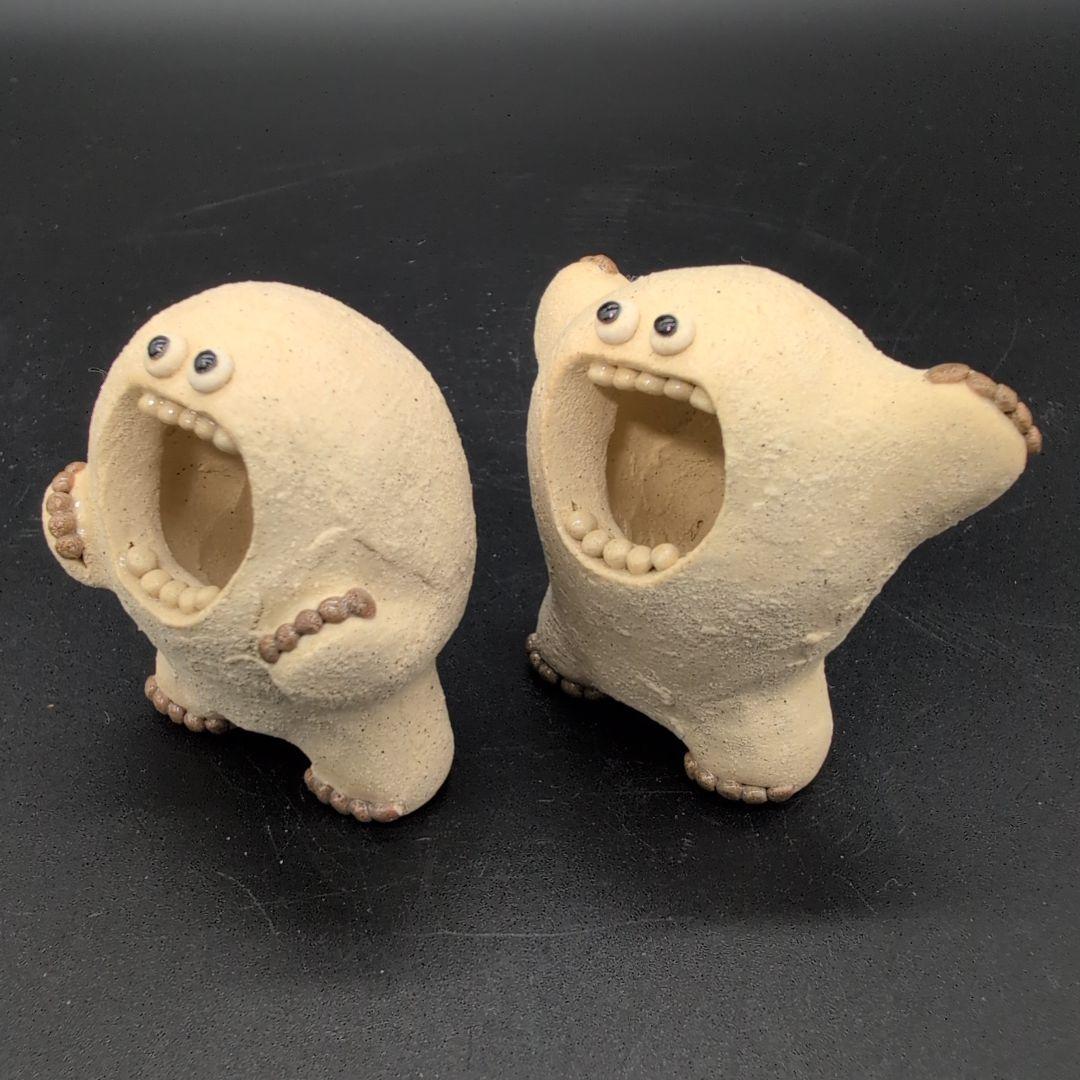 【新品未使用】癒し 雪男 (白) セット 陶器 美濃焼