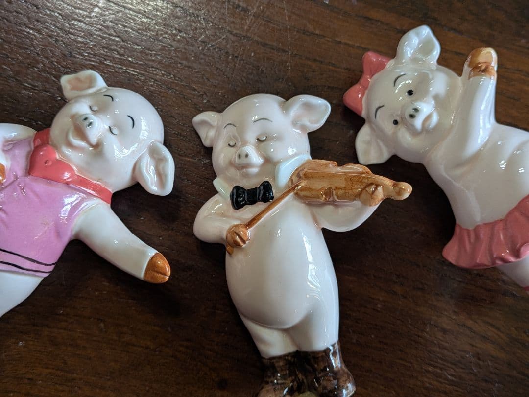 ラッキーピッグ3体！音楽祭　ダンバリーミント　ブタ　豚　陶器　ピギー