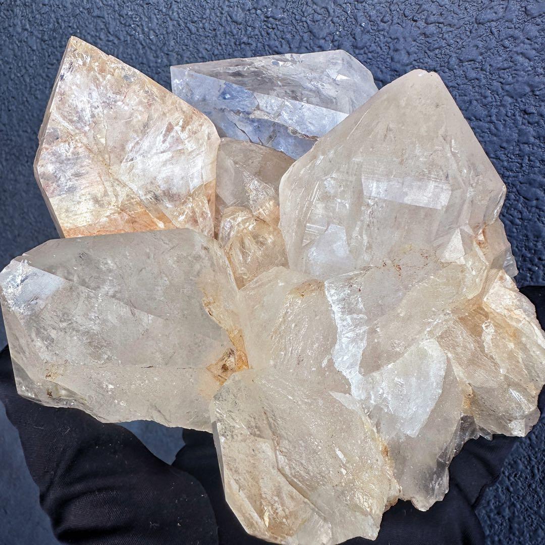 希少❗️超綺麗♡レインボー☆超強いパワー ヒマラヤ水晶 クラスター天然石A1445