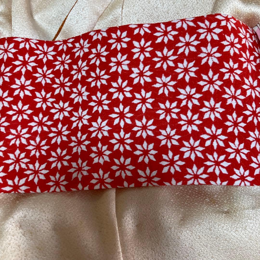 花柄着物と赤い帯12号