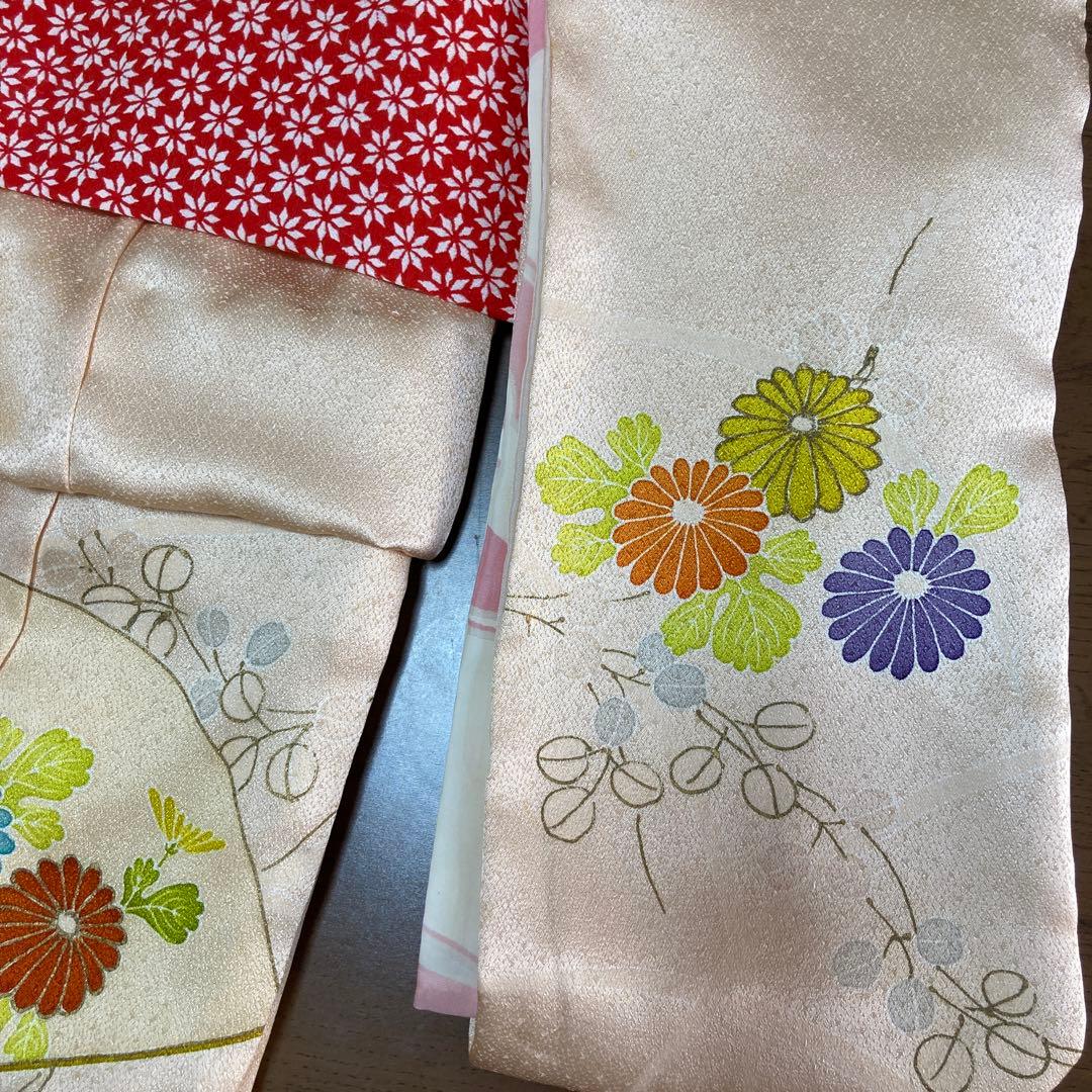 花柄着物と赤い帯12号