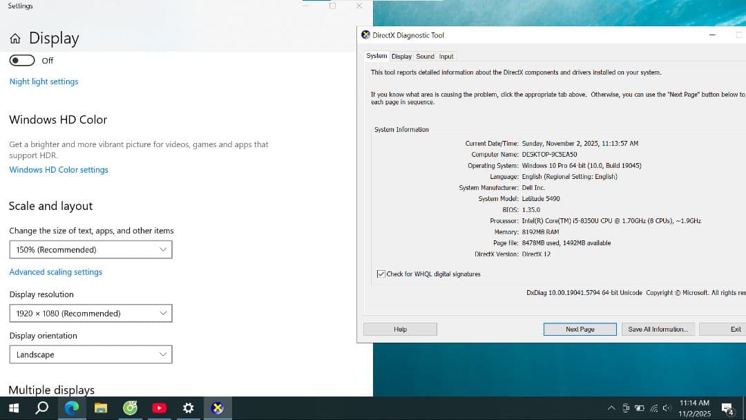 Windowsノート本体 DELL LATITUDE 5490 i5 -8350u 8/256gb