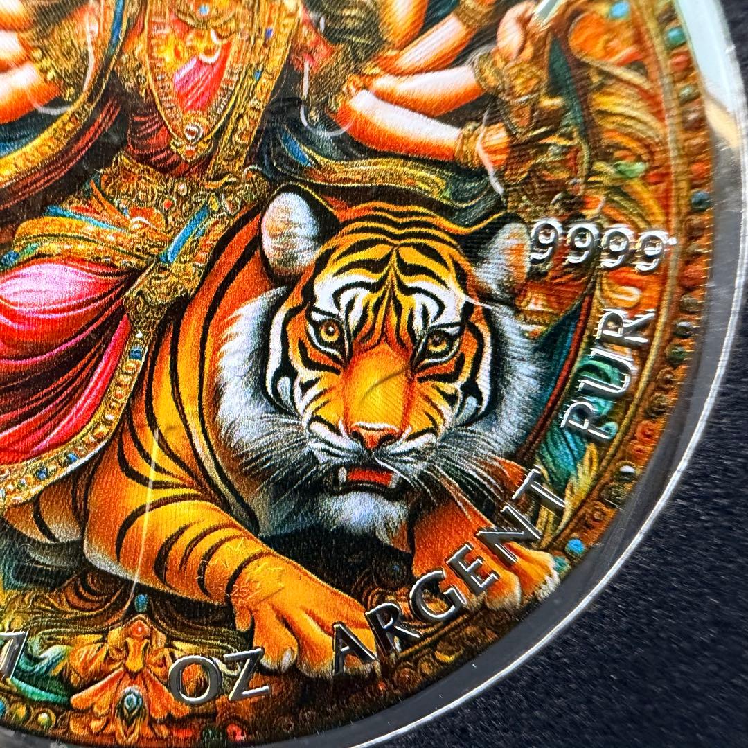 メイプルリーフ 銀貨 カラー ドゥルガー パールヴァティー妃 1オンス 1oz