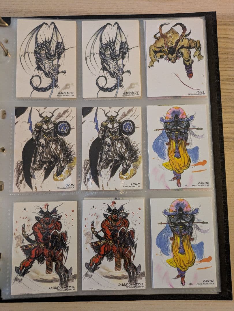 ファイナルファンタジー　アート　カード　コレクション　天野喜孝　セット　ダブり