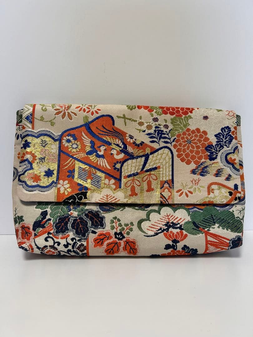 帯　リメイク　三点セット　巾着　クラッチバッグ　サコッシュ