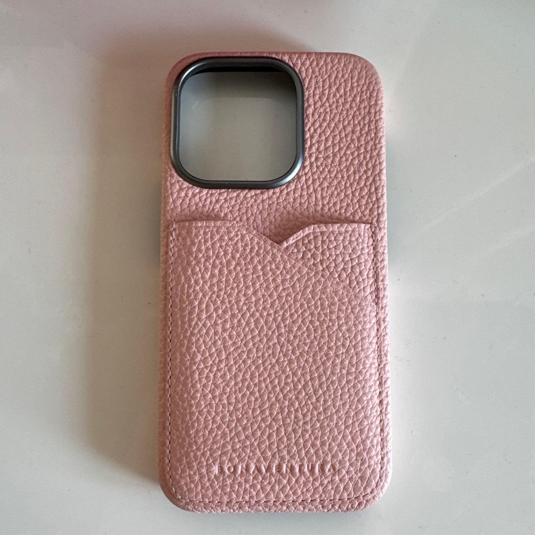 【美品】BONAVENTURA iPhone15pro レザーケース ピンク
