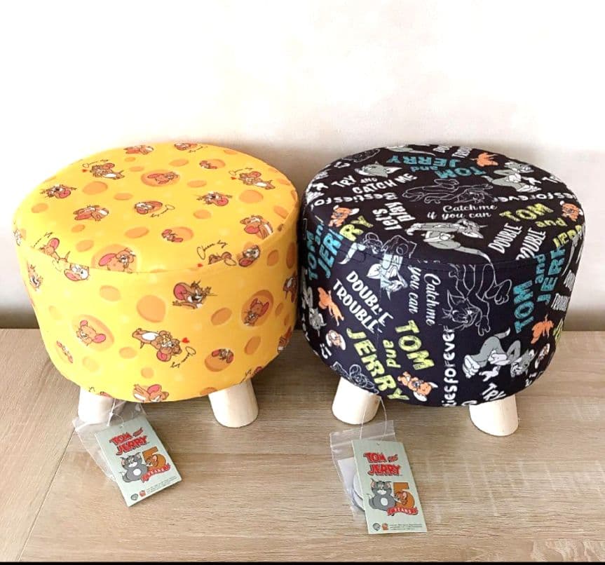トムとジェリー くつろぎスツール 2種類 2点 セット 椅子 コンプリート　終