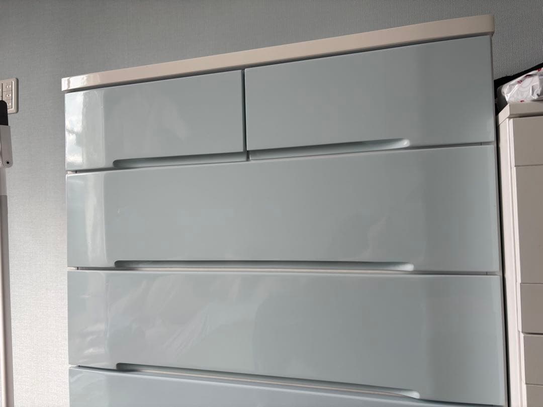 引き出し5段 水色タンス 家具 シマホ 木製 チェスト