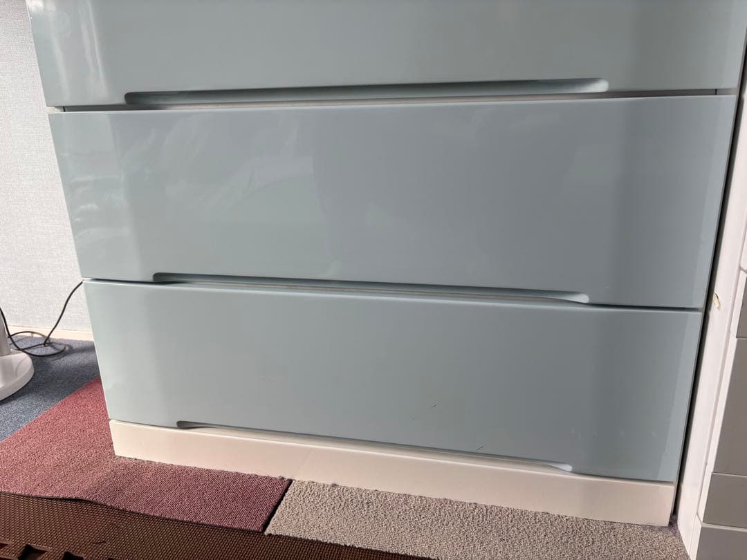 引き出し5段 水色タンス 家具 シマホ 木製 チェスト