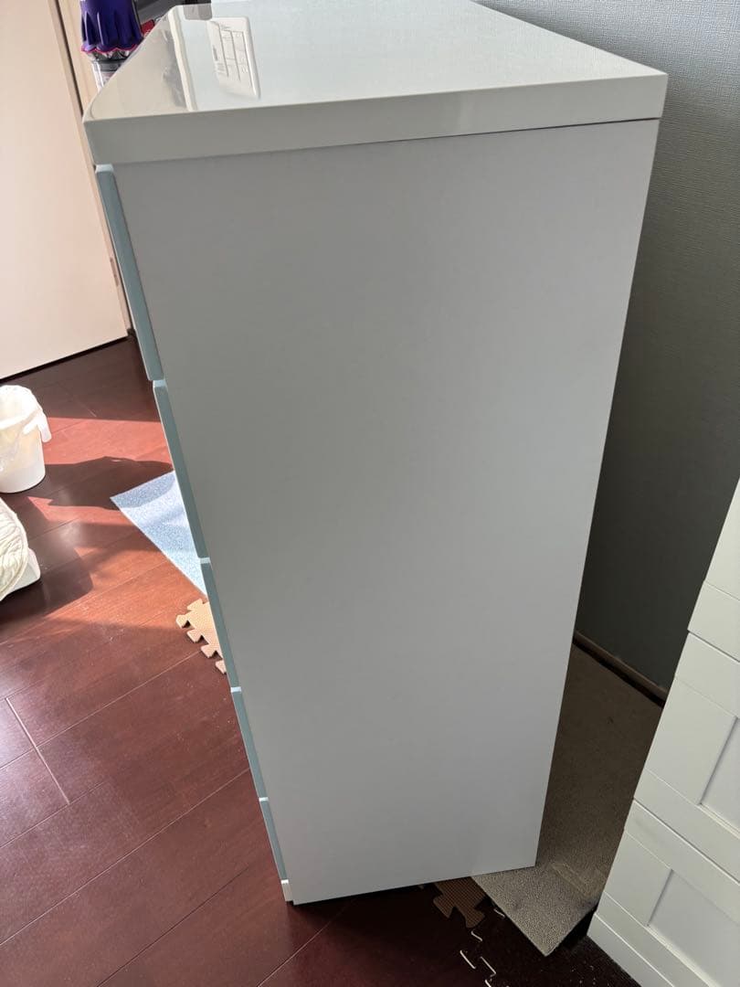 引き出し5段 水色タンス 家具 シマホ 木製 チェスト