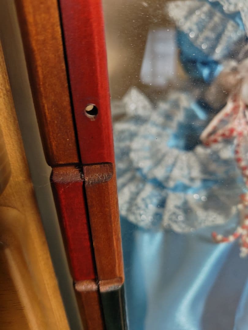 昭和レトロ　ガラスケース　人形