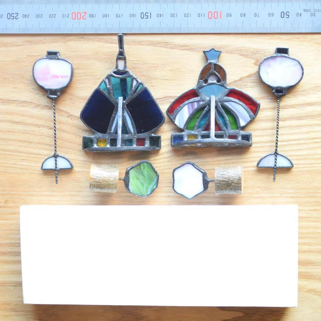 かに専用・ステンドグラスのひな人形(HIN11)