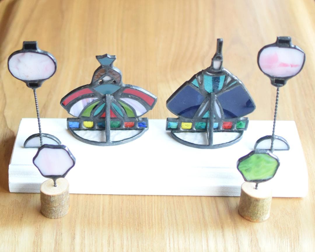 かに専用・ステンドグラスのひな人形(HIN11)