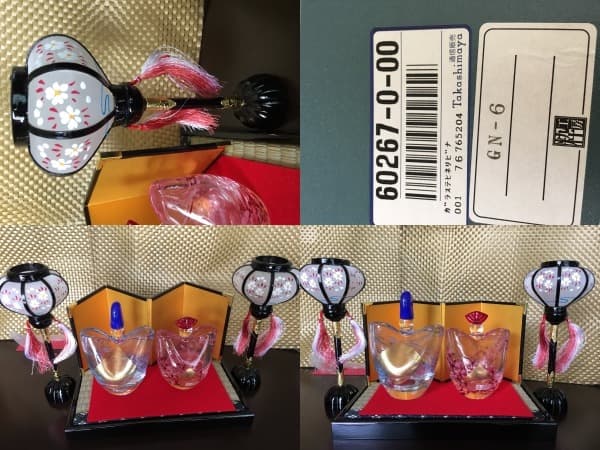 アンティーク新品レトロなガラスのお雛様　粋工房作品・桃の節句
