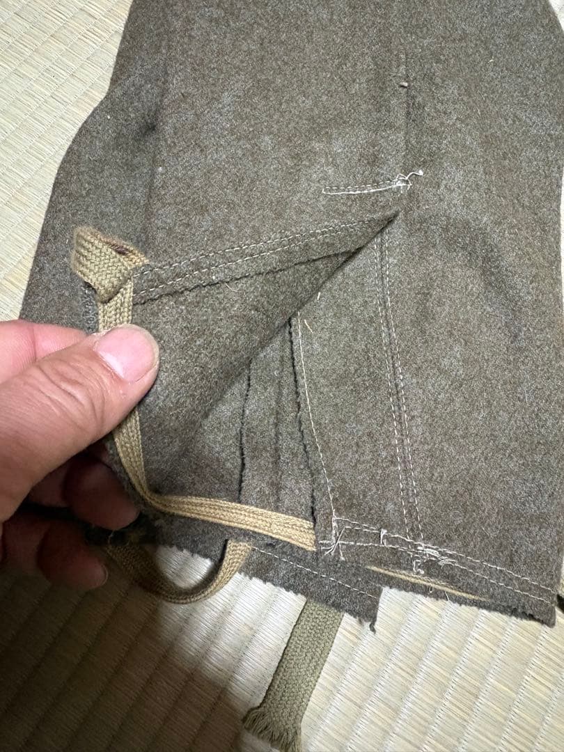 【極美品】旧日本陸軍　冬用？厚手生地ズボン【昭和19年製】