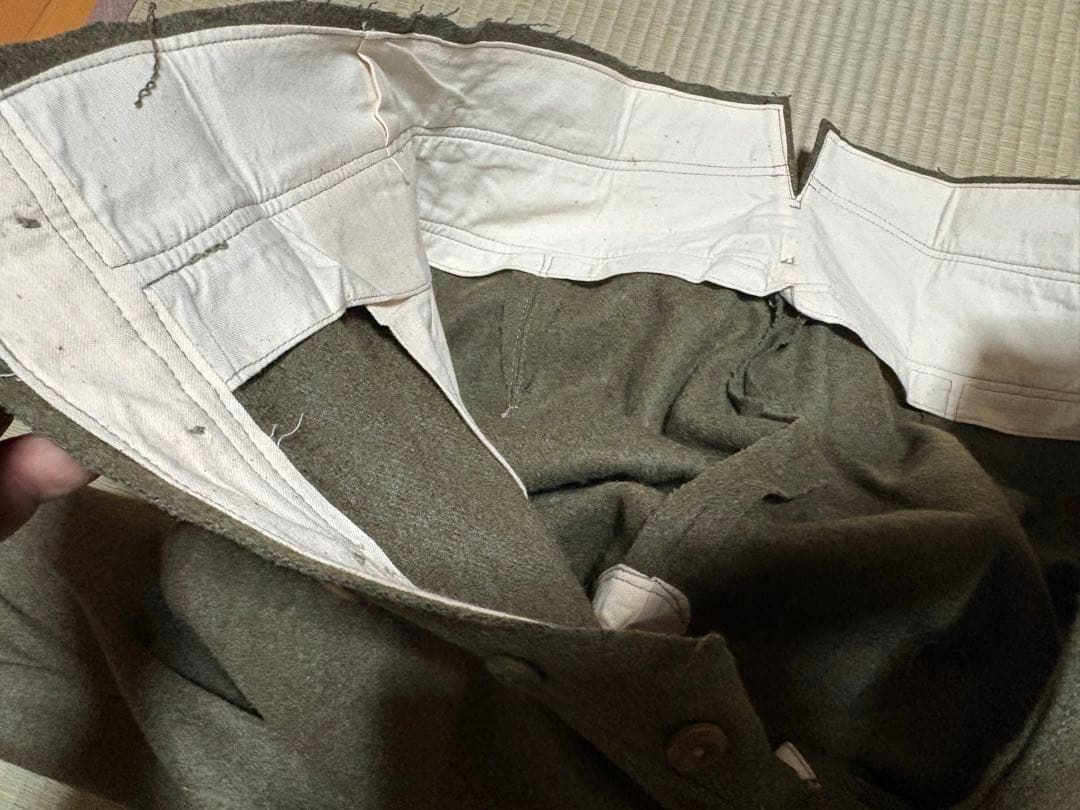 【極美品】旧日本陸軍　冬用？厚手生地ズボン【昭和19年製】