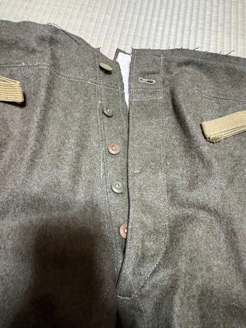 【極美品】旧日本陸軍　冬用？厚手生地ズボン【昭和19年製】