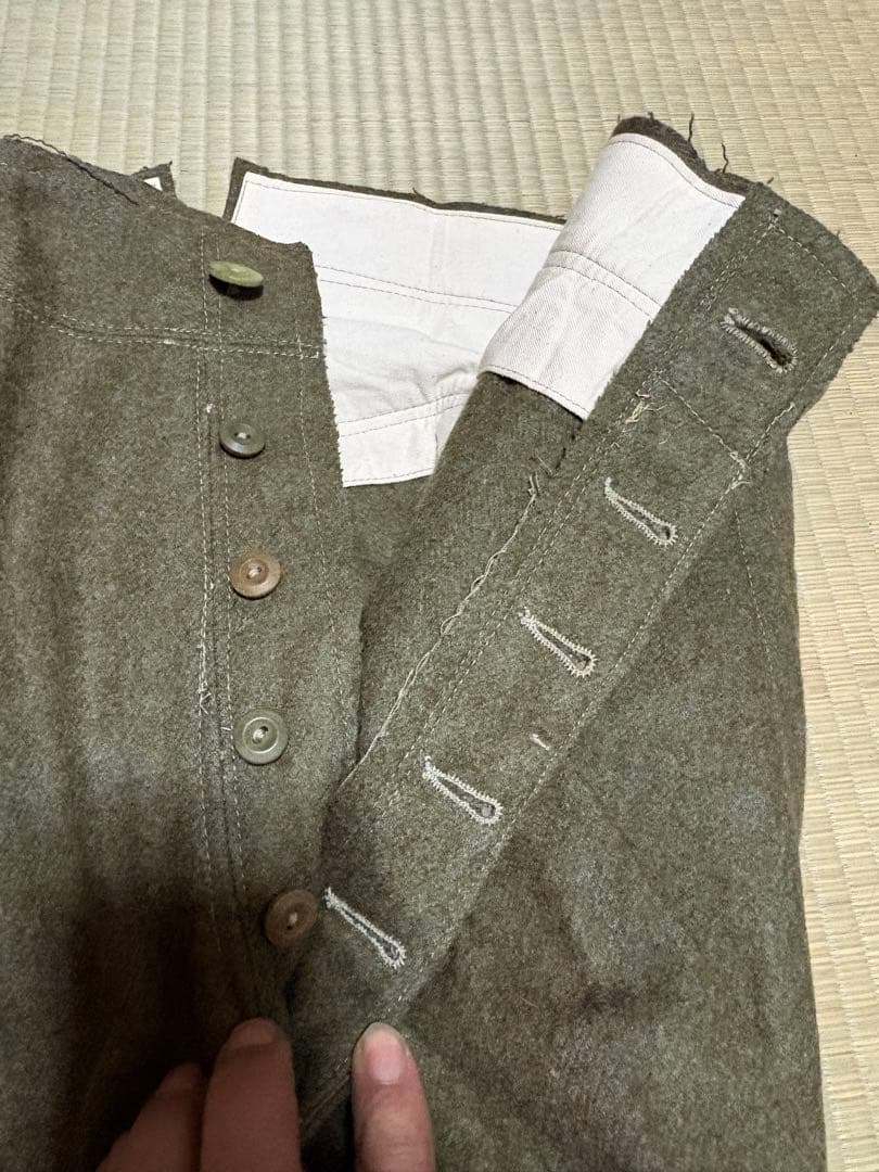 【極美品】旧日本陸軍　冬用？厚手生地ズボン【昭和19年製】