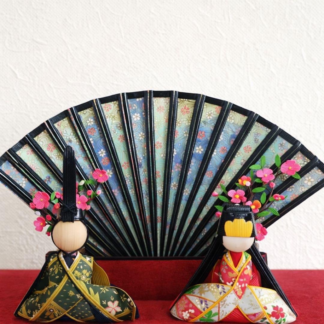 エコクラフト 雛飾り　五人飾り 35cm ハンドメイド　受注制作 数量限定