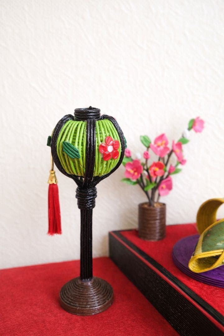 エコクラフト 雛飾り　五人飾り 35cm ハンドメイド　受注制作 数量限定