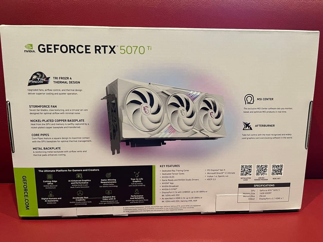MSI GEFORCE RTX 5070 Ti OC EDITION 【新品】