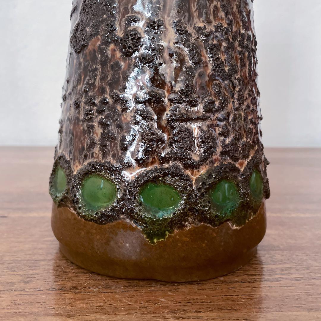 【東ドイツ Strehla大きな花瓶】fat lavaミッドセンチュリー 297